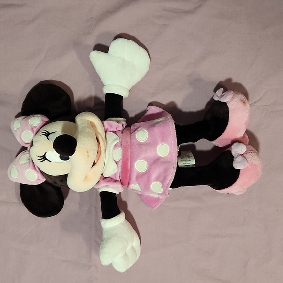 DISNEY MINNIE MOUSE Pink Polka Dot Plush Toy - Picture 1 of 10